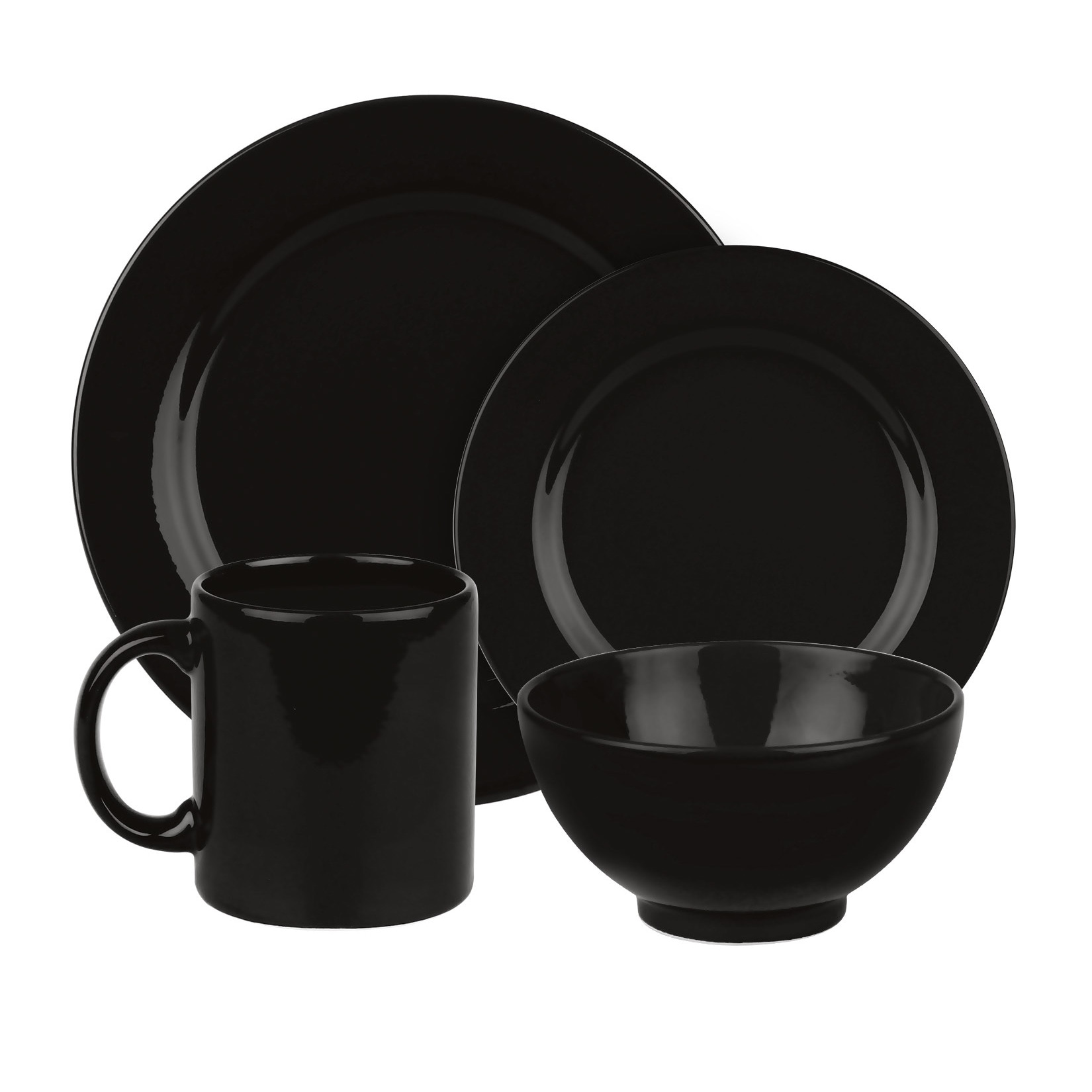 Waechtersbach Fun Factory Black 4 piece Place Setting