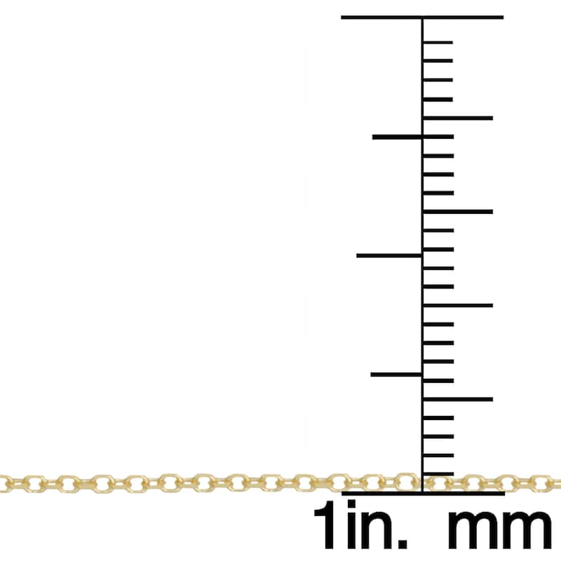 Fremada 14k Yellow Gold Diamond-cut Cable Chain (16-24 inch)