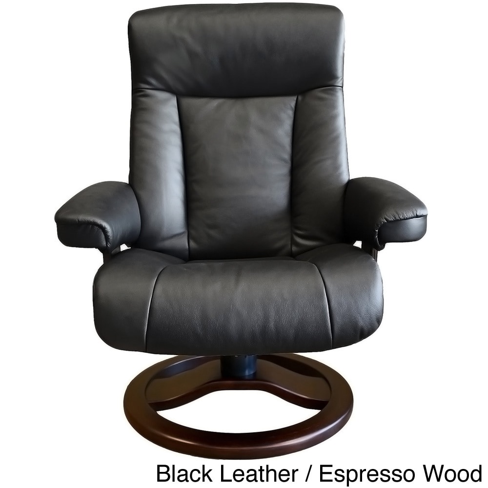 Fjord Scansit Leather Recliner And Ottoman