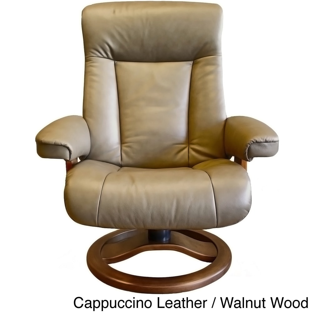 Fjord Scansit Leather Recliner And Ottoman