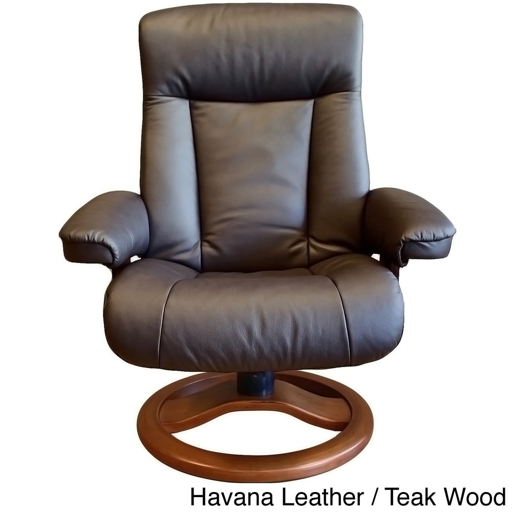 Fjord Scansit Leather Recliner And Ottoman