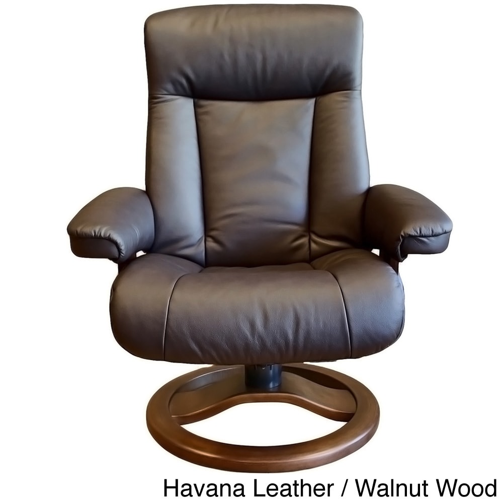 Fjord Scansit Leather Recliner And Ottoman