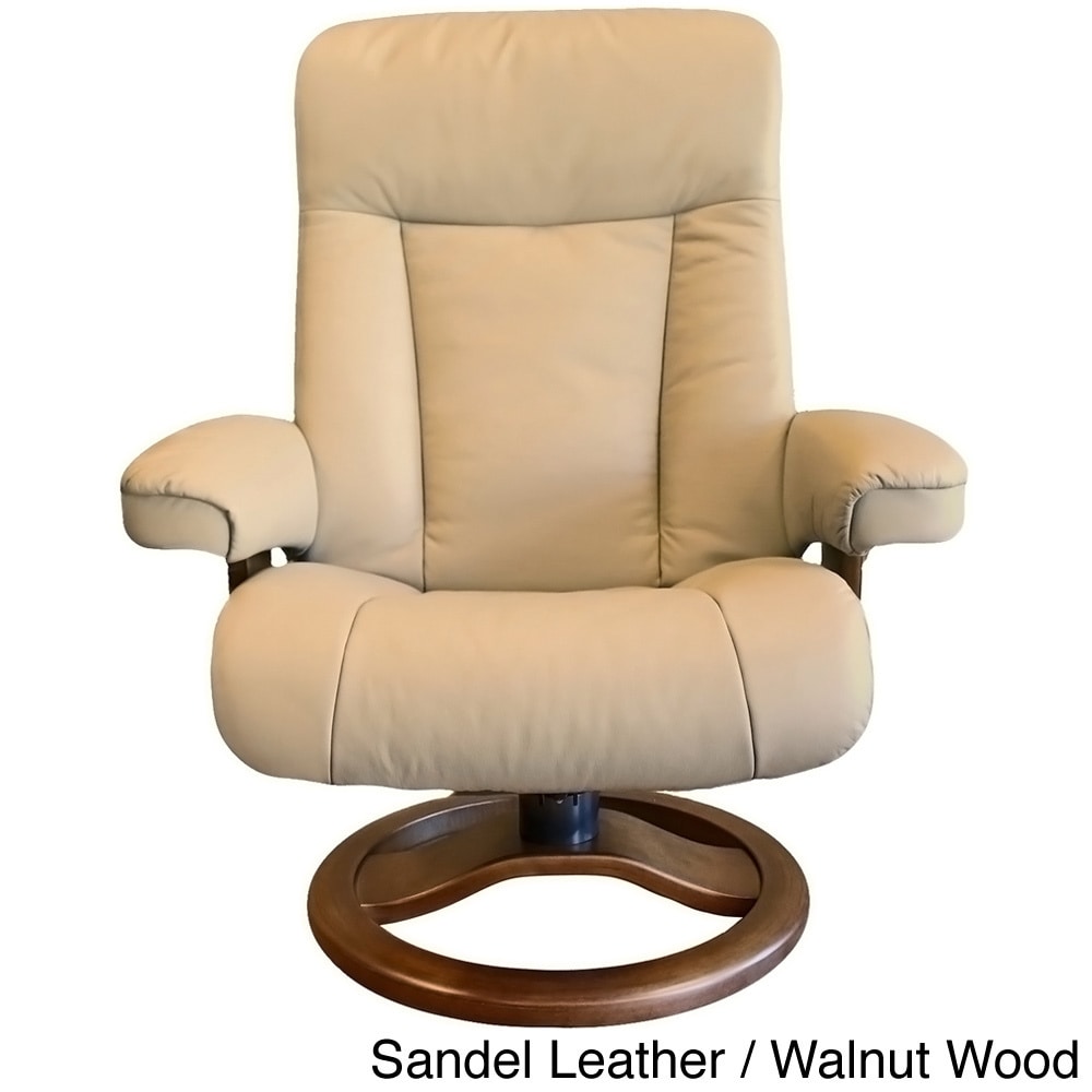 Fjord Scansit Leather Recliner And Ottoman