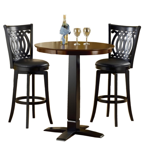 Shop Van Draus Brown Cherry/ Black 3-piece Pub Set - Free 