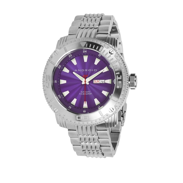 Android Men's "Silverjet 55 Automatic" Purple Dial Watch Free