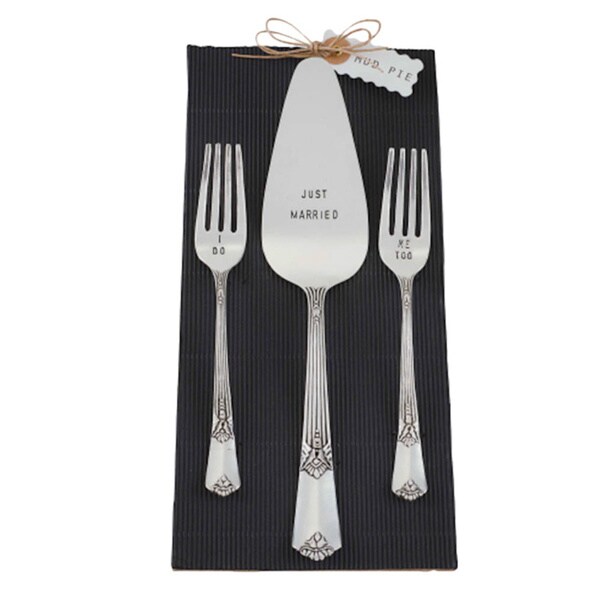 Shop Vintage 3piece Wedding Cake Serving Set Free Shipping Today