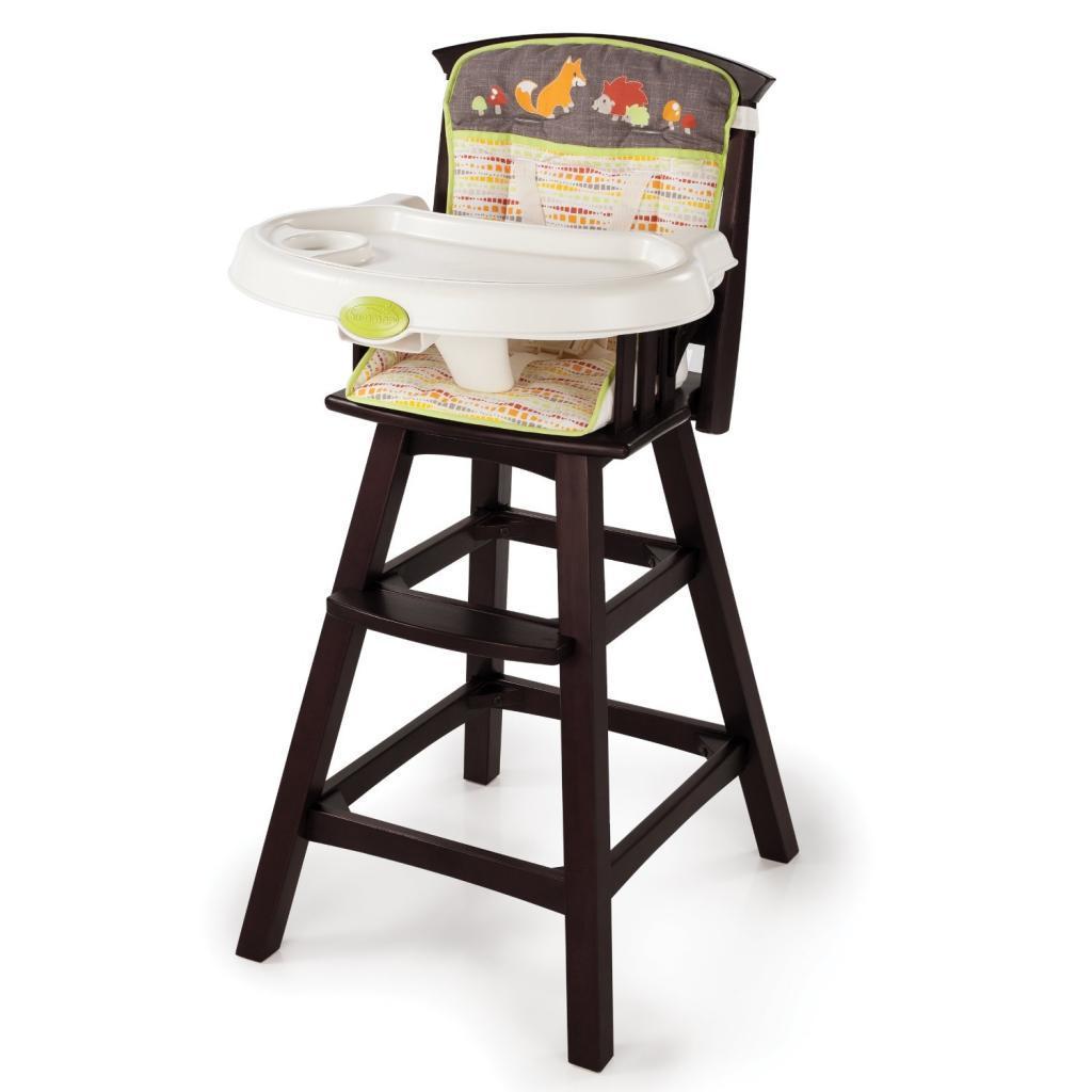 Summer Infant Classic Comfort Wood High Chair In Fox And Friends