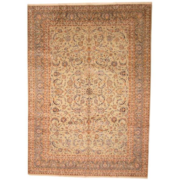 Handmade Herat Oriental Persian 1960s Semi-antique Isfahan Wool Rug - 10' x 13'11 (Iran)