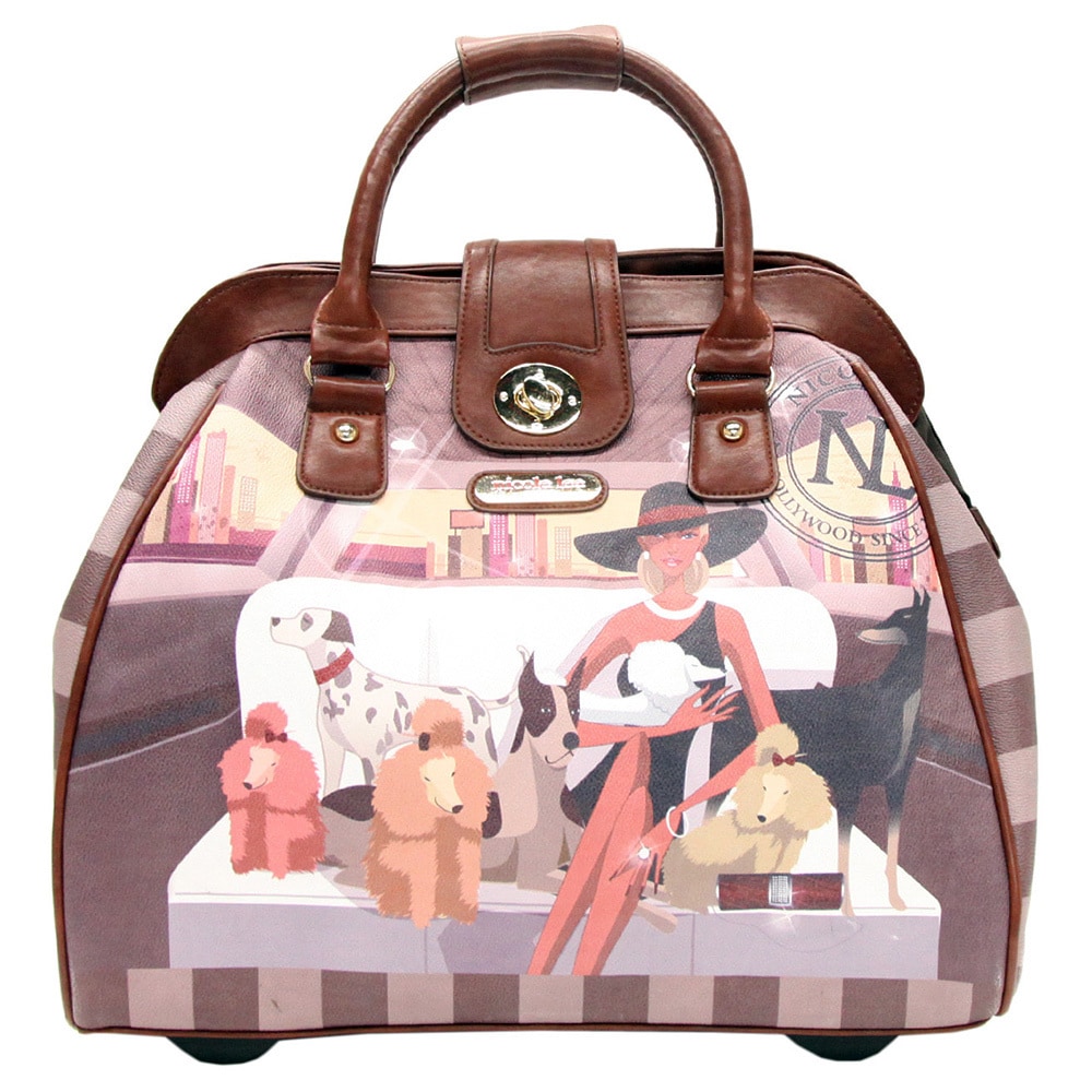 Nicole Lee Cheri Faux Leather Rolling Business Special Print Edition Tote
