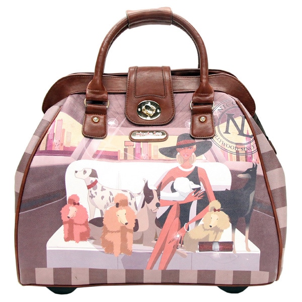 Nicole Lee Cheri Faux Leather Rolling Business Special Print Edition Tote nicole lee Rolling Laptop Cases