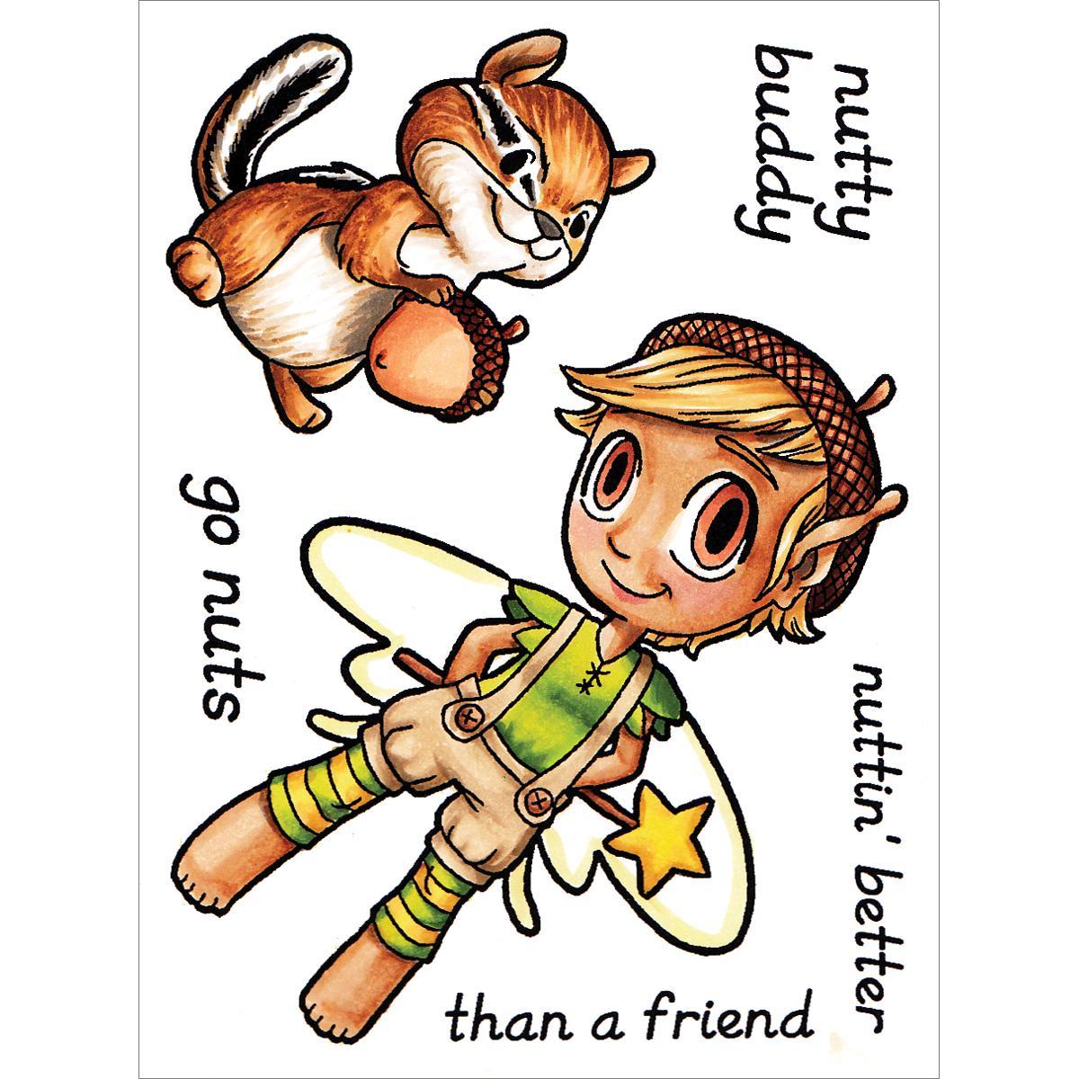 Some Odd Girl 4 X3 Clear Stamp Set   Acorn Fairy