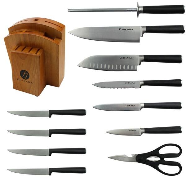 Shop Ginsu Chikara Series Forged 12 Piece Japanese Steel Knife Cutlery Set With 420j Stainless Steel Knives In A Hardwood Block On Sale Overstock 8887028