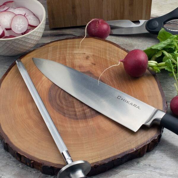 Shop Ginsu Chikara Series Forged 8 Piece Japanese Steel Knife Cutlery Set With 420j Stainless Steel Knives In A Hardwood Block Overstock 8887073