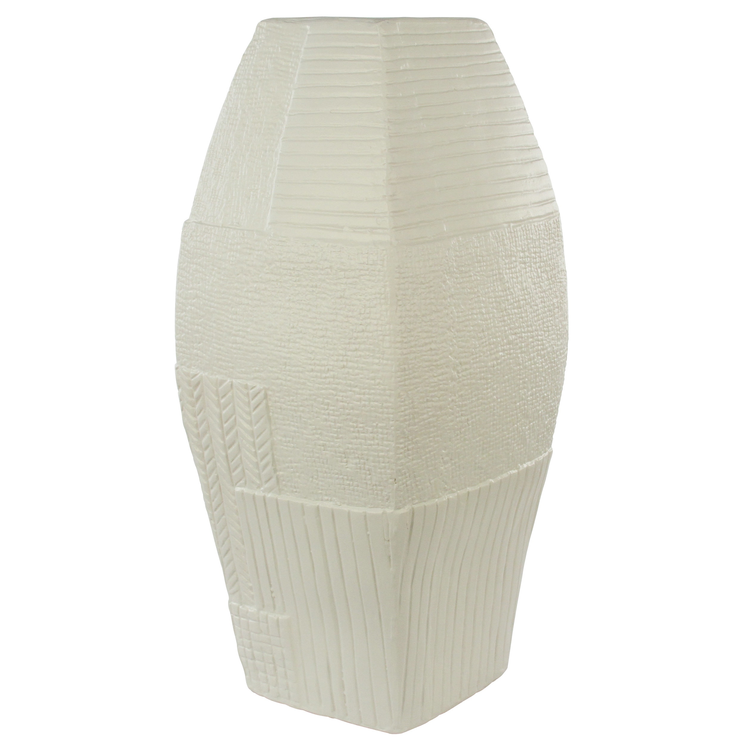 Navajo White Ceramic Tall Vase
