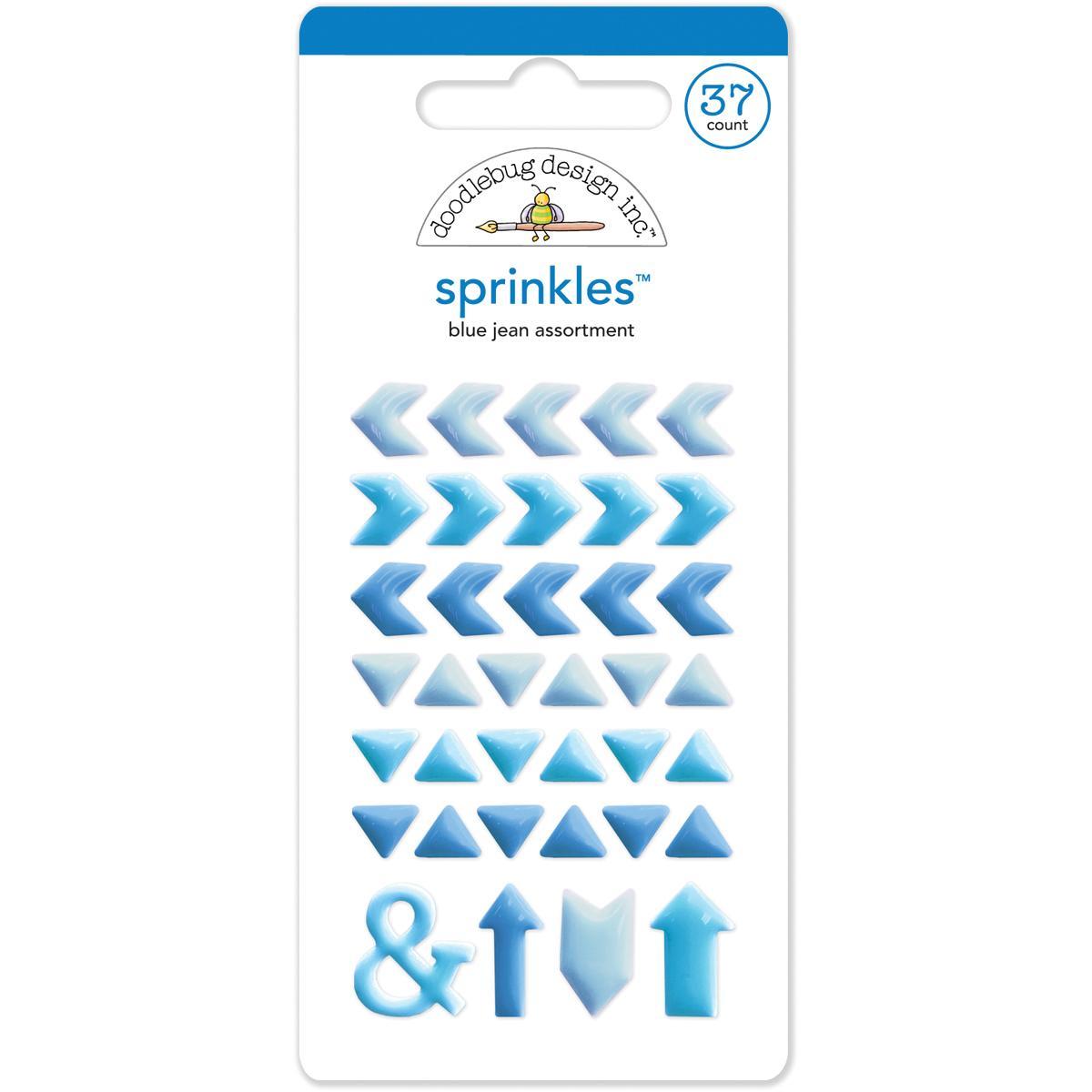 Monochromatic Sprinkles Glossy Enamel Arrow Stickers 54/pkg   Blue Jean