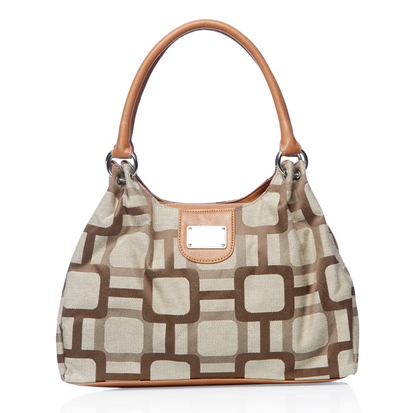 Nine West Carmen Khaki/ Cognac Shopper Bag Nine West Shoulder Bags