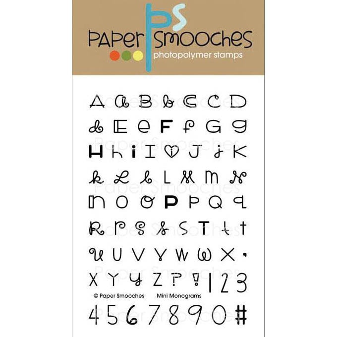 Paper Smooches 4 X6 Clear Stamps   Mini Monograms