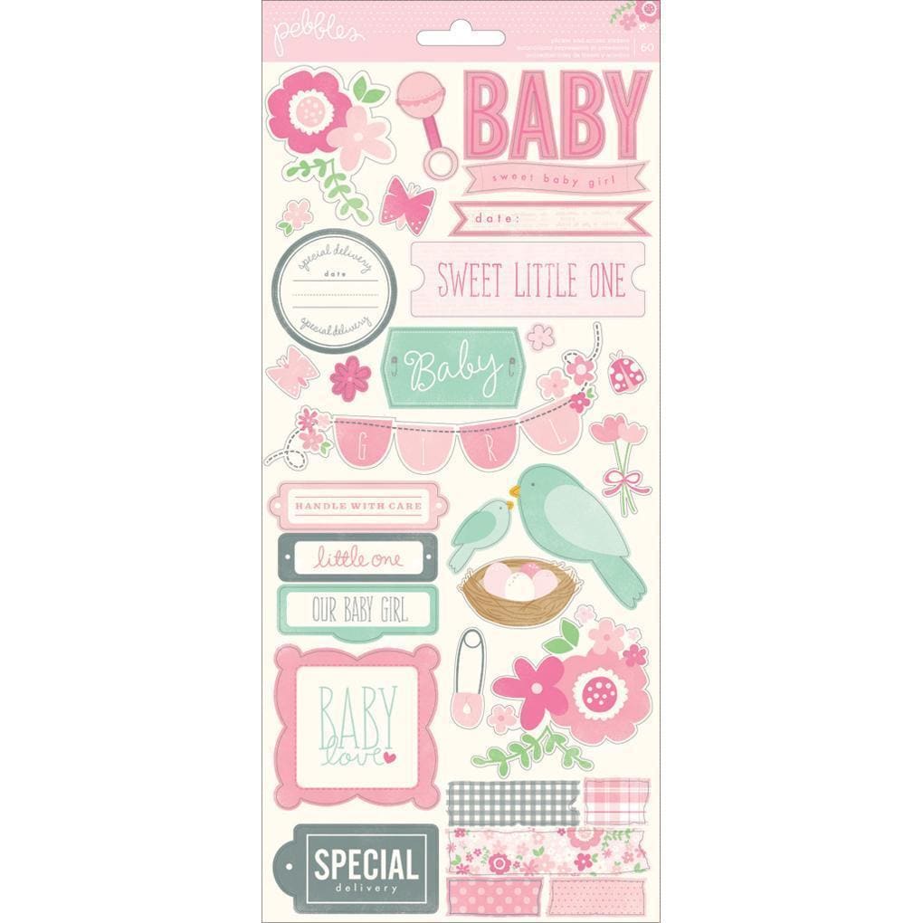 Special Delivery Girl Cardstock Stickers 6 X12 2/sheets  Phrase and Accent