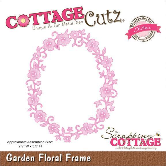 Cottagecutz Elites Die 2.9 X3.5   Garden Floral Frame