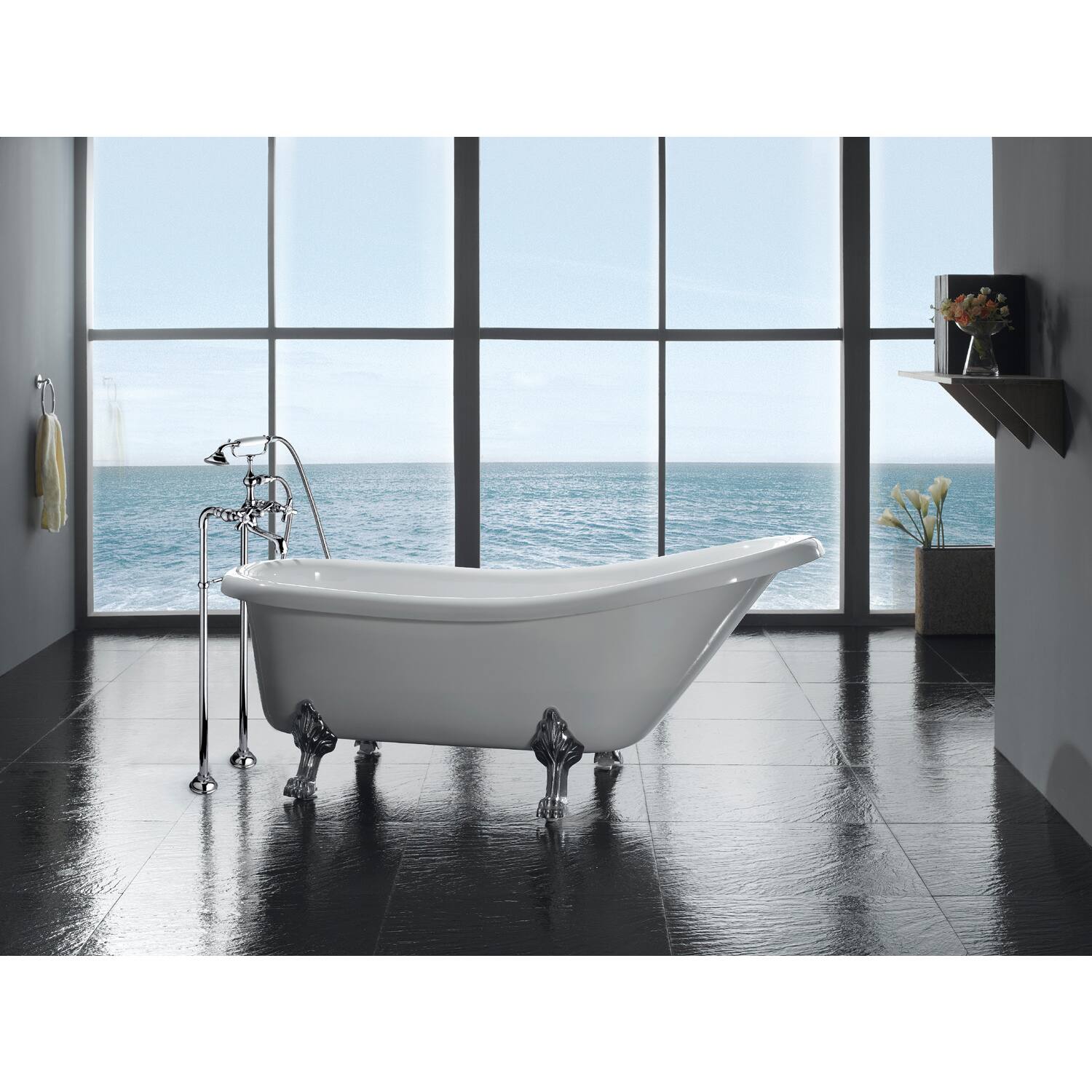 Ove Decors Classic 66 inch Clawfoot Tub With Faucet