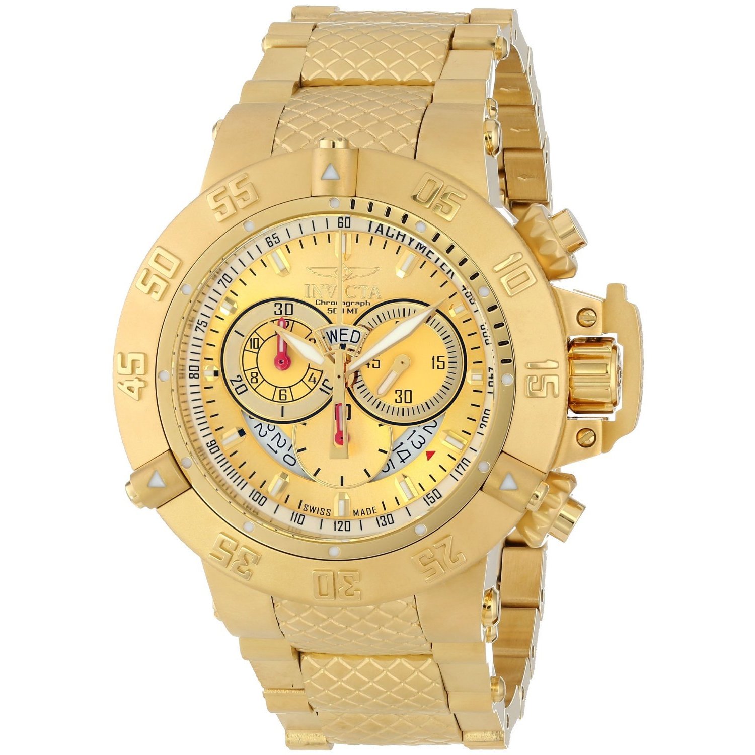 Shop Invicta Men'S 5403 'Subaqua' Goldplated Stainless Steel ...