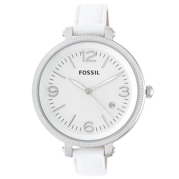 Fossil Women's ES3276 'Heather' White Strap Watch Fossil Women's Fossil Watches