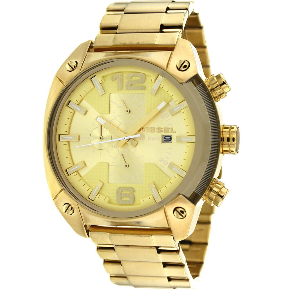 Diesel Men's DZ4299 Overflow Goldtone Chronograph Watch