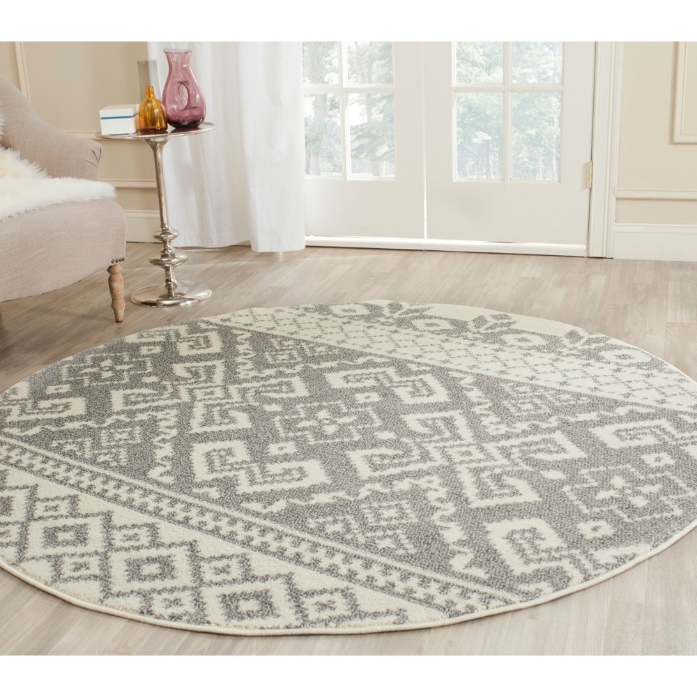 Safavieh Adirondack Ivory/ Silver Rug (8 Round)