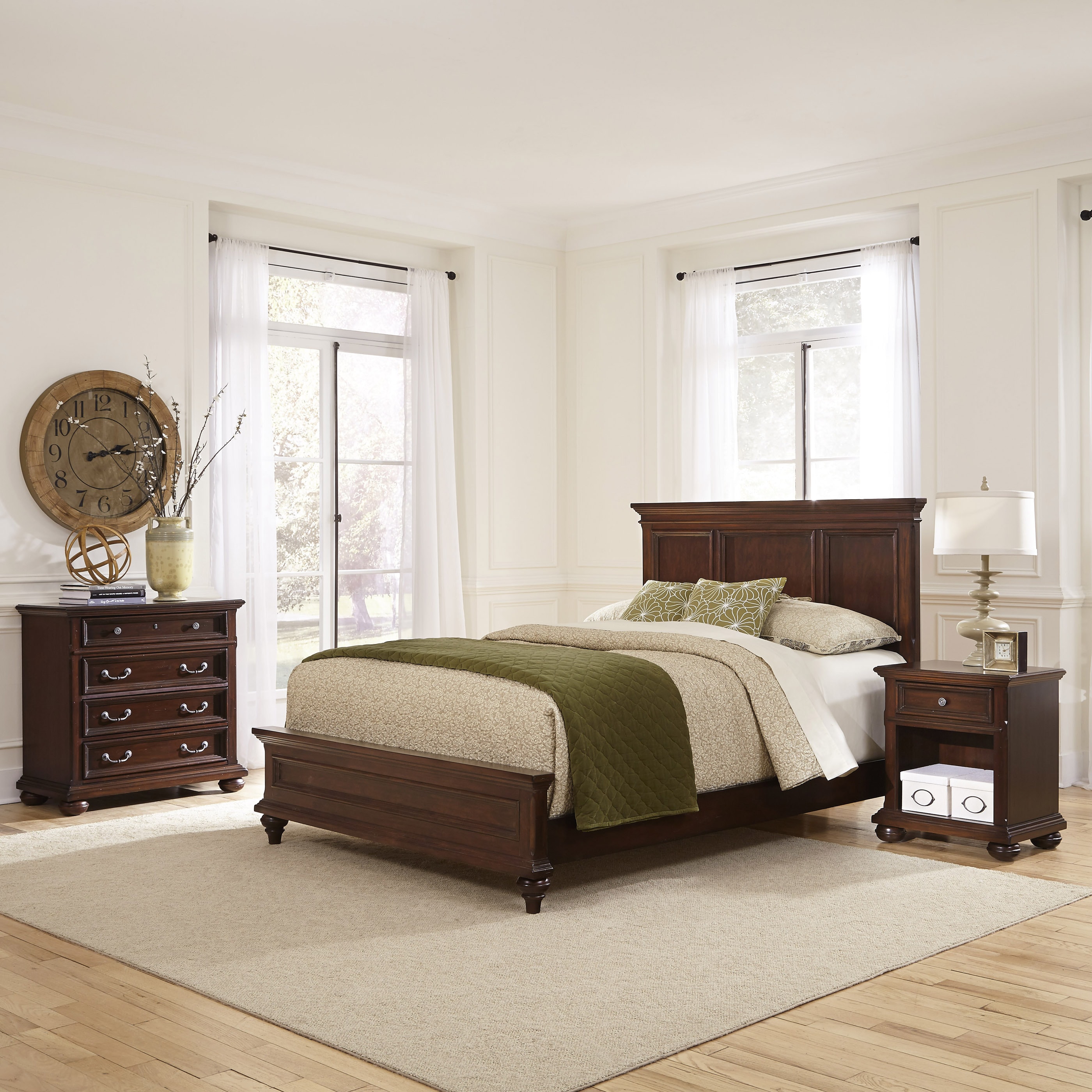 Colonial Classic Bed, Night Stand, And Chest