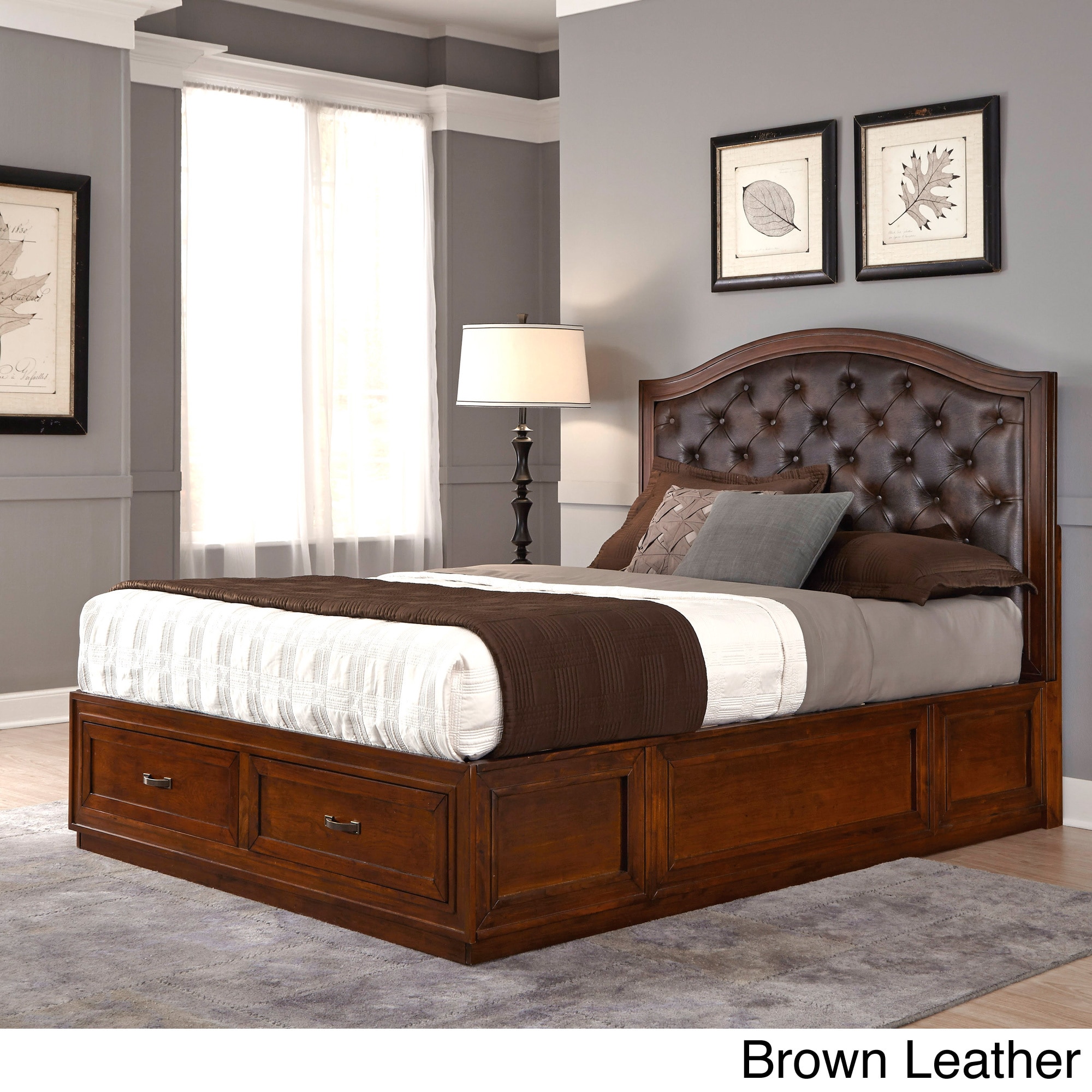 Duet King Diamond tufted Platform Storage Bed