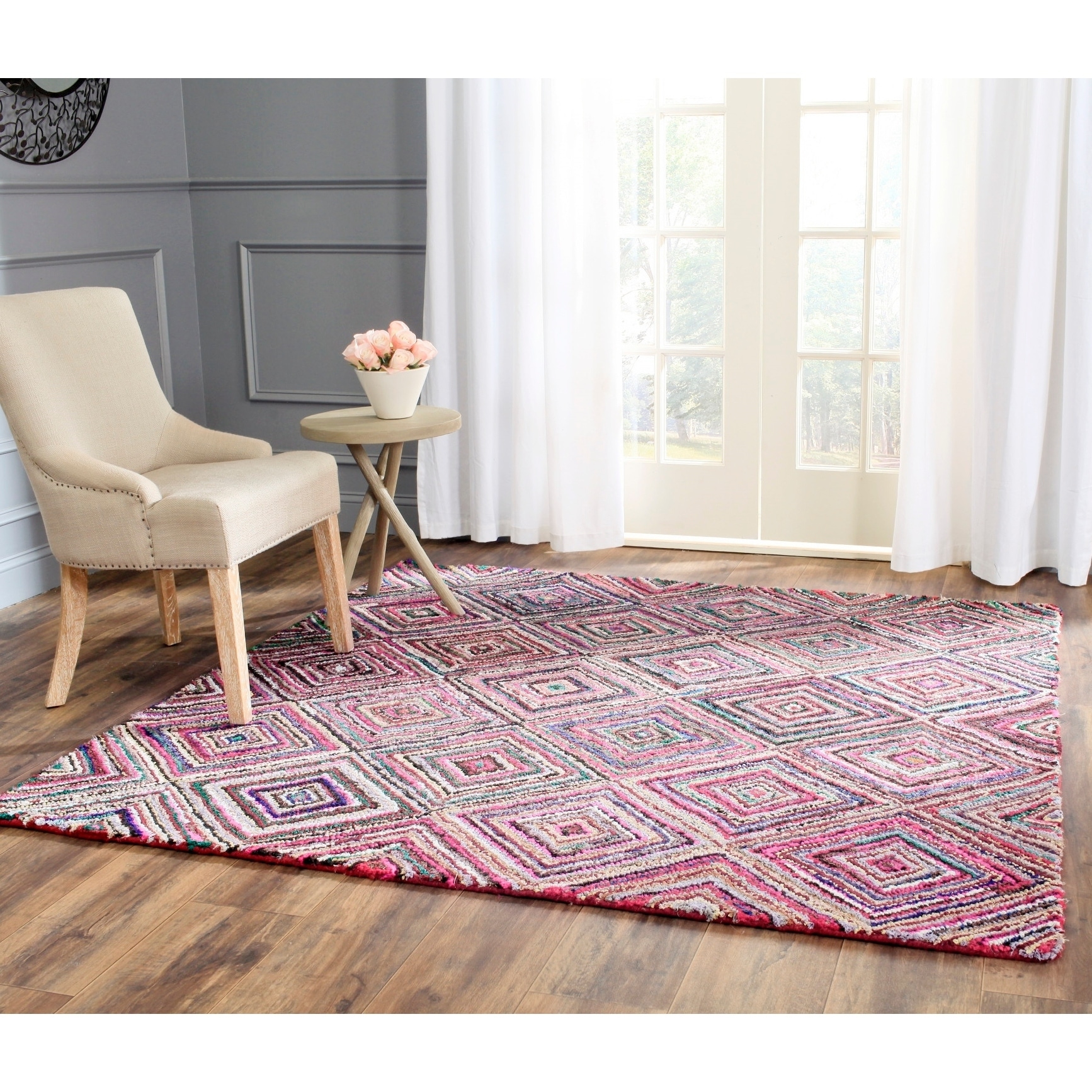 Safavieh Handmade Nantucket Multi Cotton Rug (8 Square)