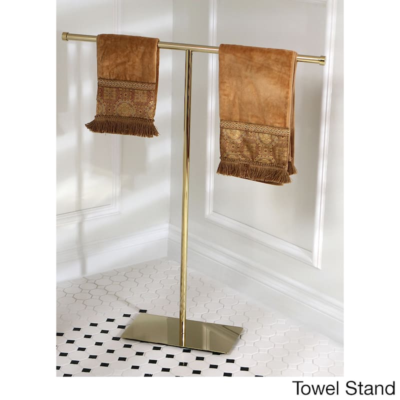 Kingston Brass Modern Polished Brass Freestanding Bathroom Accessories - Towel Stand