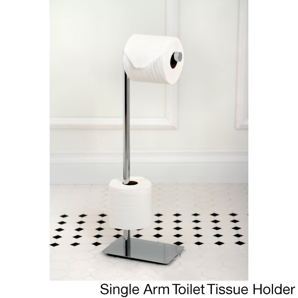 Bathroom Accessories: Polished Toilet Paper Roll Holder Stand