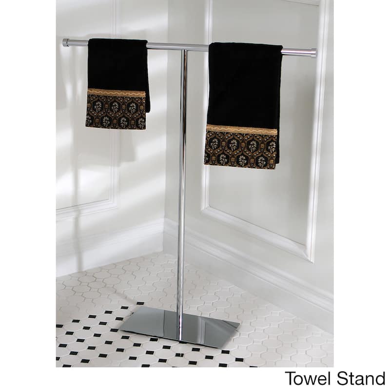 Modern Freestanding Polished Chrome Bathroom Accessories - Towel Stand