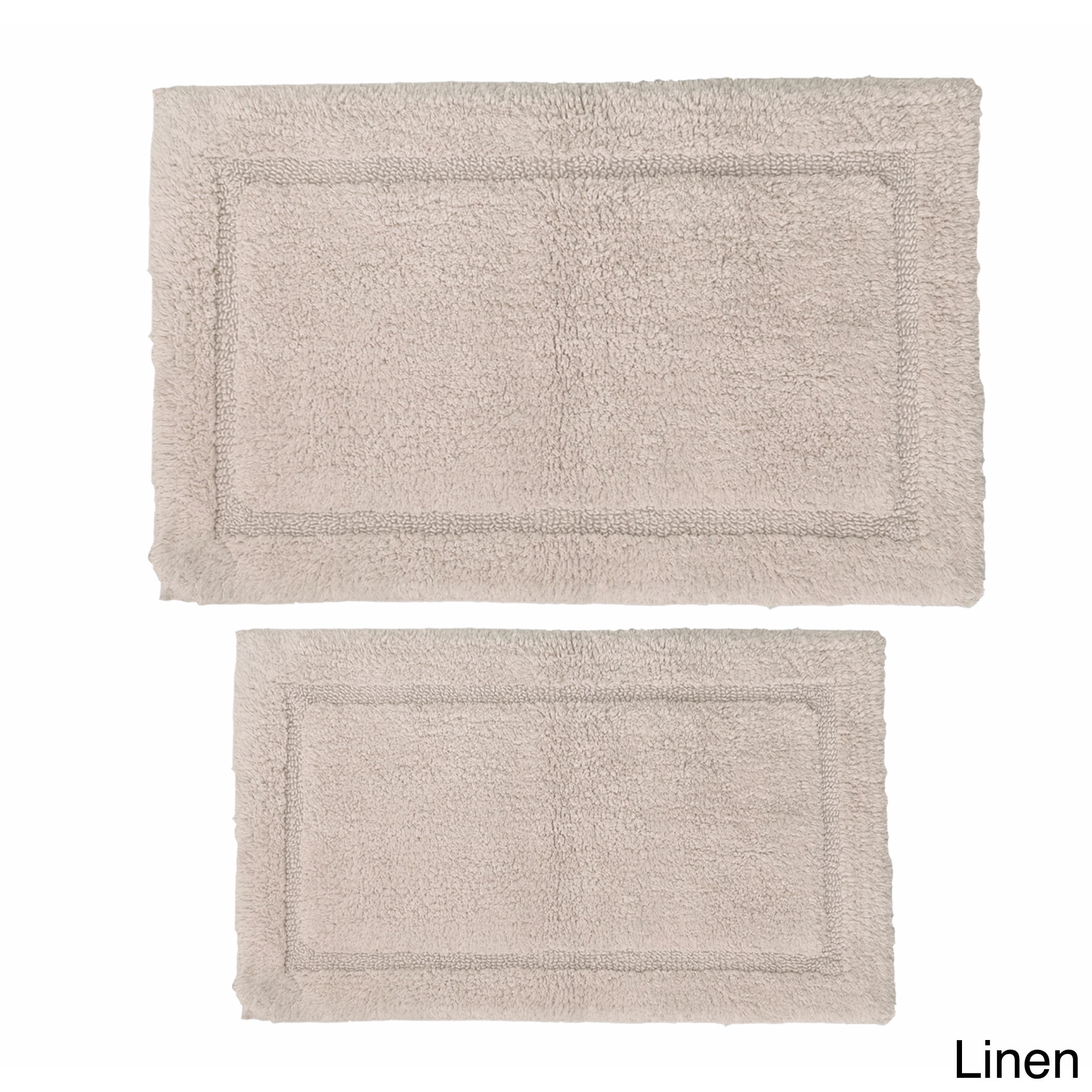 Super Plush Race Track Cotton 2 piece Bath Rug Set