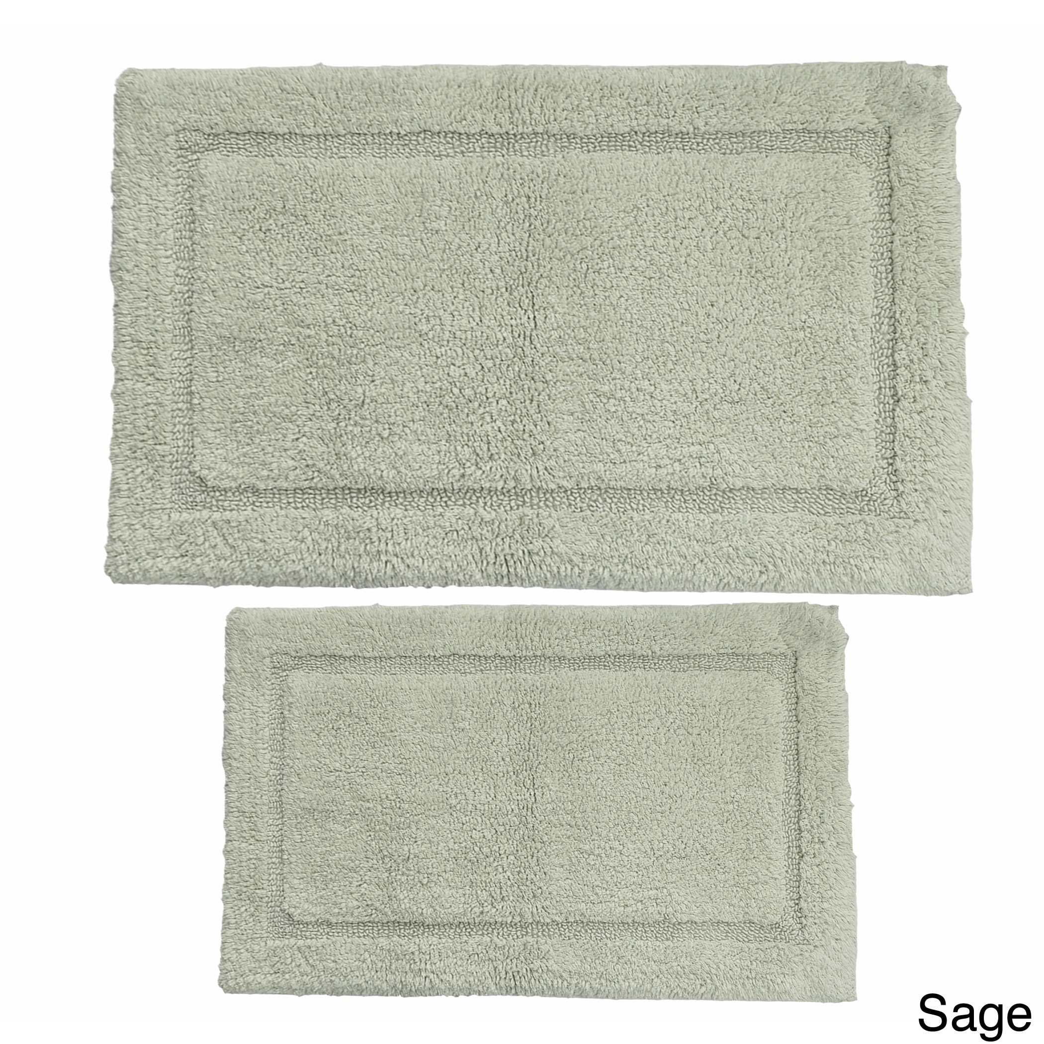 Super Plush Race Track Cotton 2 piece Bath Rug Set