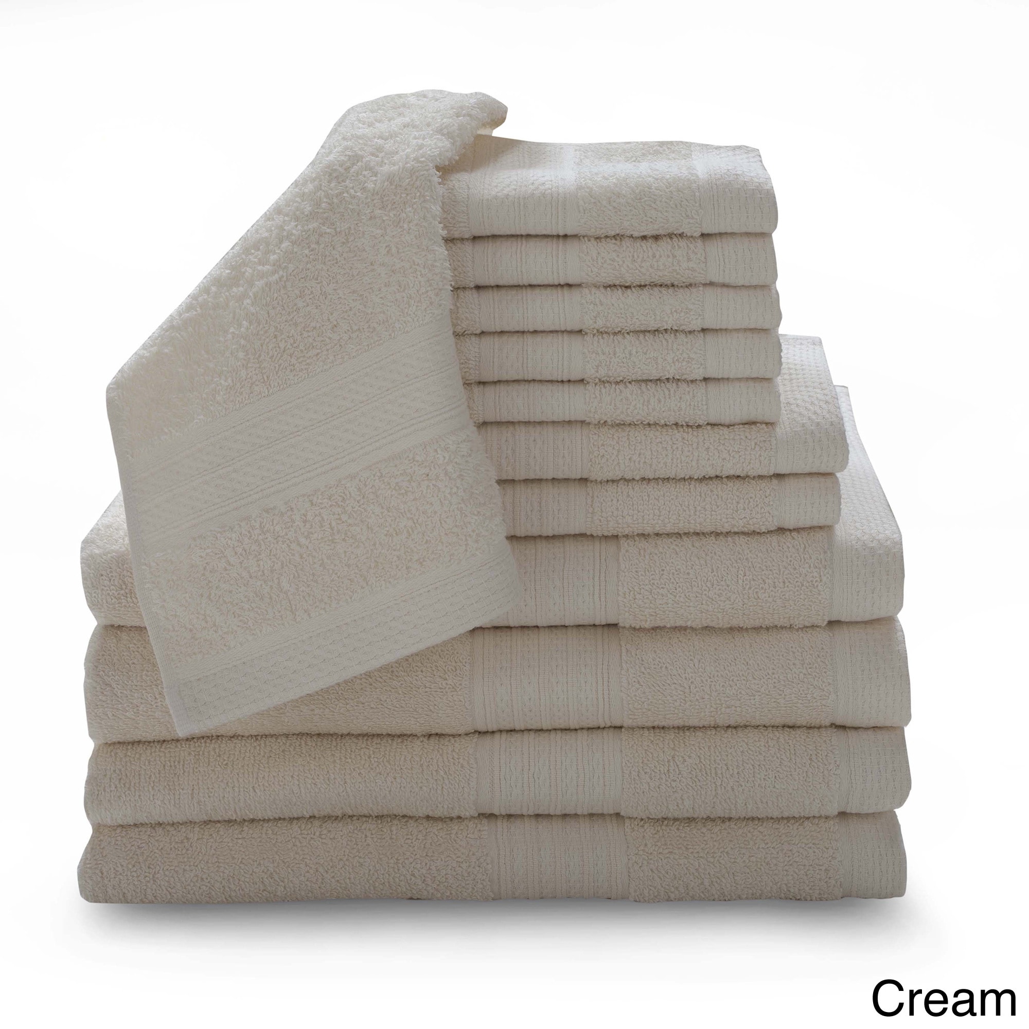 Luxury 100-percent Cotton 12-piece Towel Set with Bath Sheets - On Sale -  Bed Bath & Beyond - 8891936