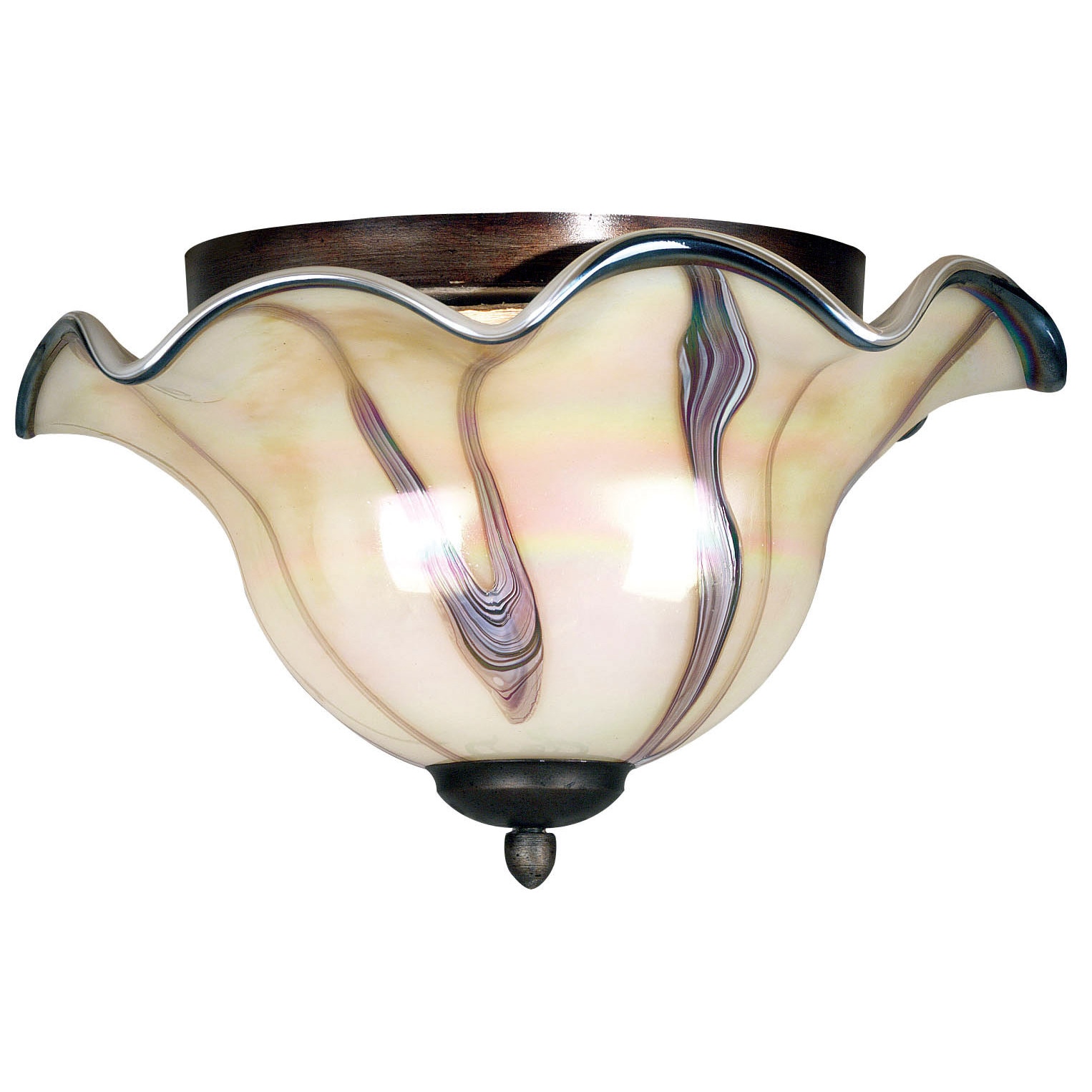 Shamass 2 light Tuscan Silver Flush Mount