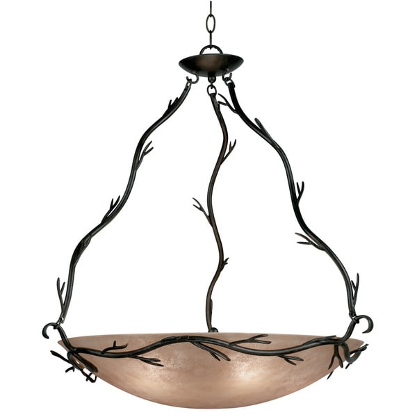Pine Canopy Lincoln Blackened Bronze 5-light Bronze Pendant