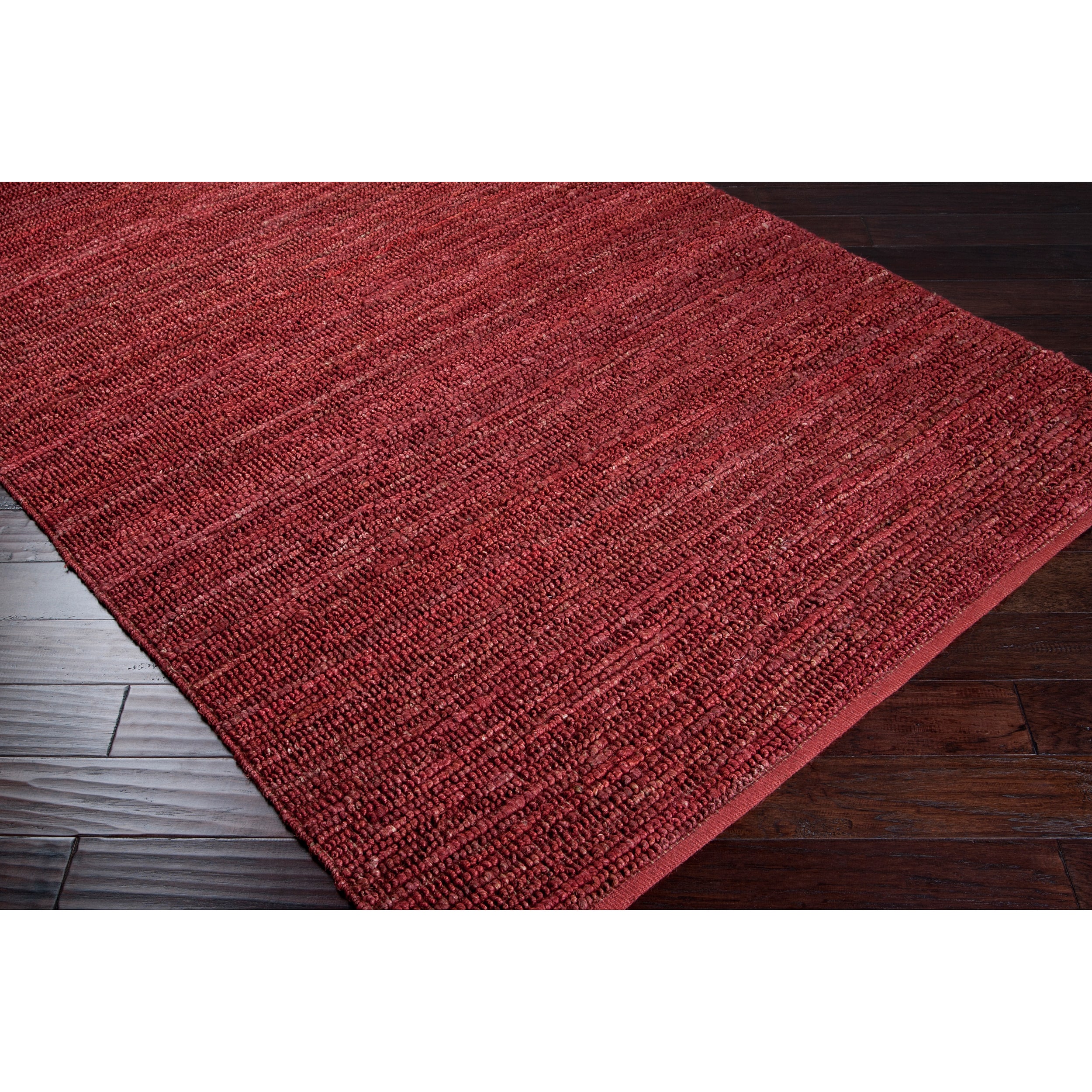 Surya Carept, Inc. Hand Woven Casual Eco Natrual Fiber Jute Area Rug (8 X 11) Red Size 8 x 11