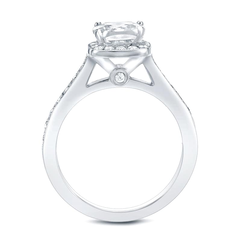 Auriya 14k Gold 2ctw Cushion-cut Halo Diamond Engagement Ring Certified