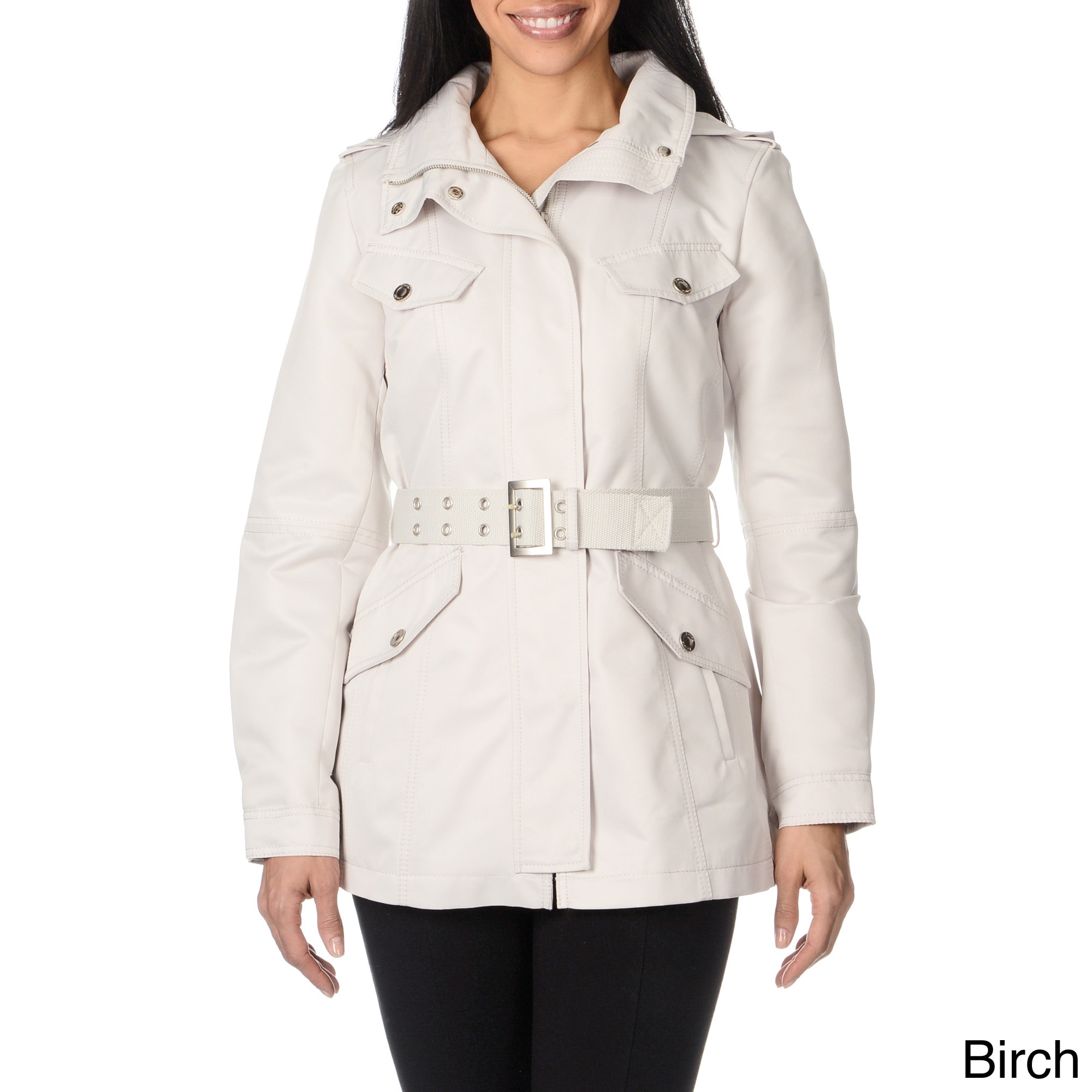 Kensie Womens Webb Belted Jacket