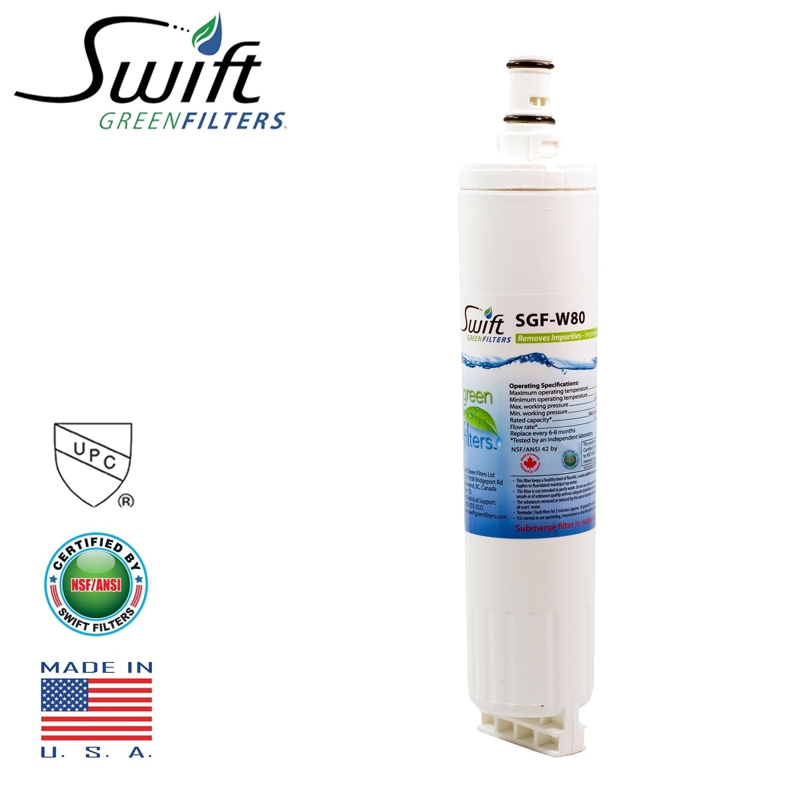 Swift Green Filters 11.8 inch Refrigerator Water Filter