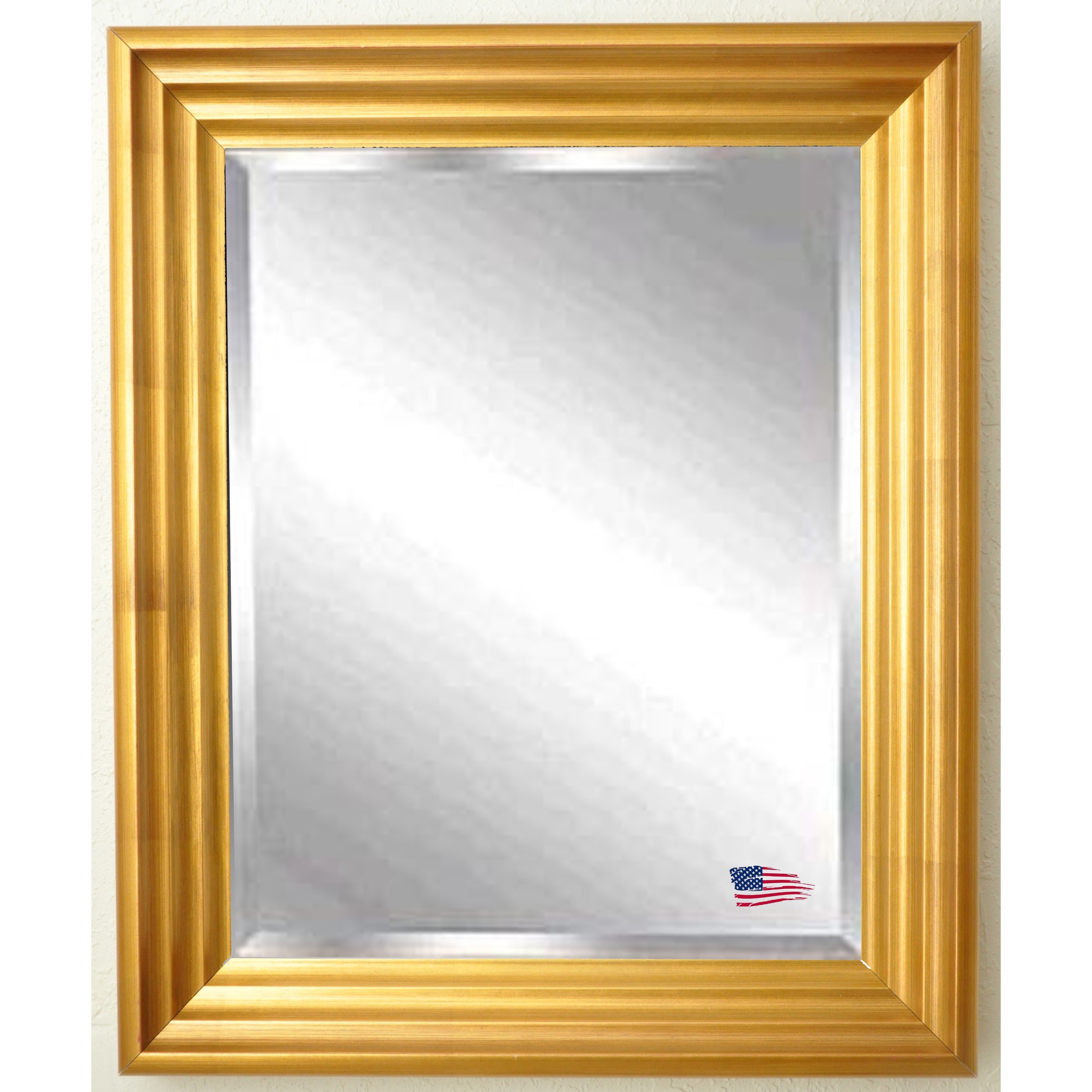 American Made Rayne Gold Steps Wall Mirror