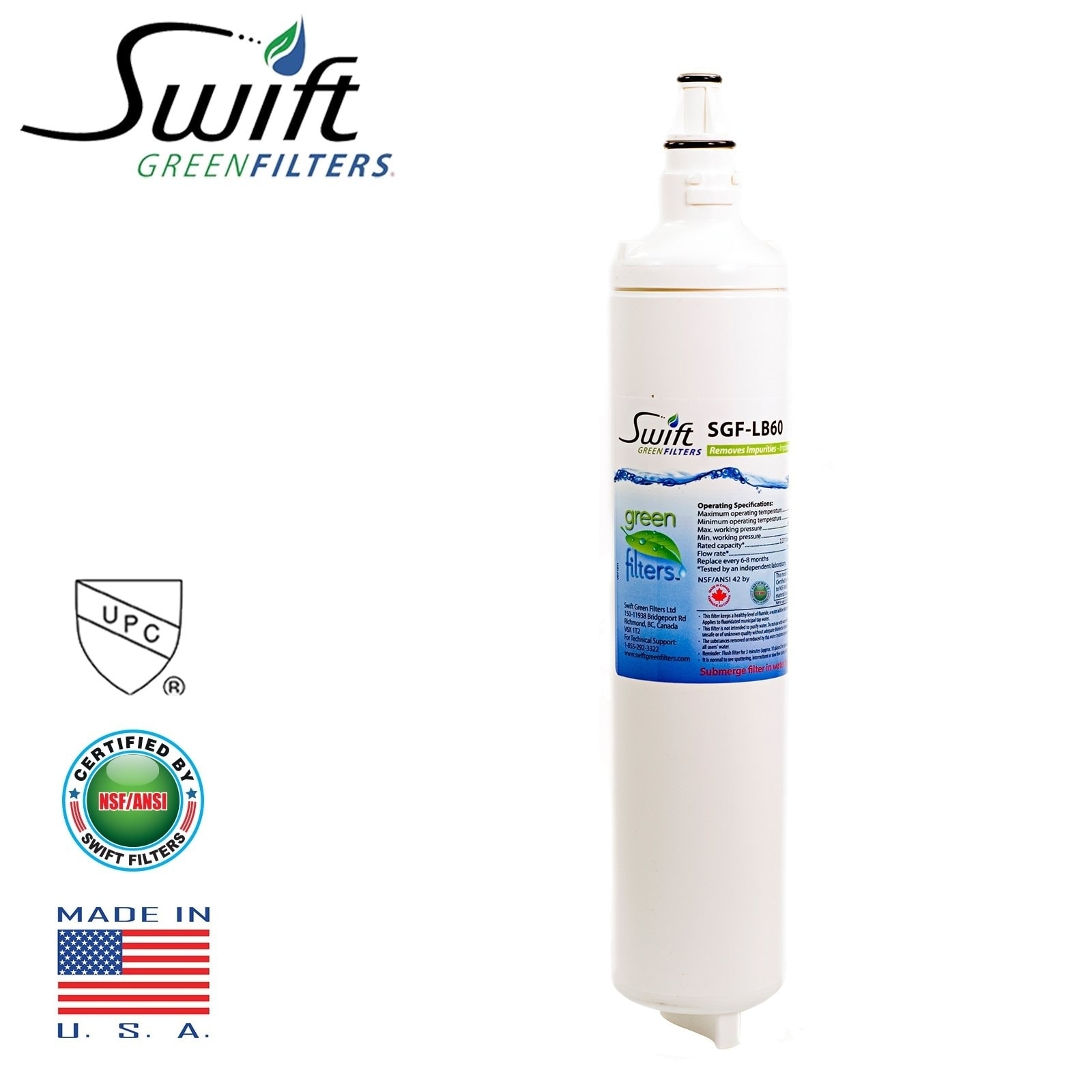 Swift Green Filters 13 inch Refrigerator Water Filter