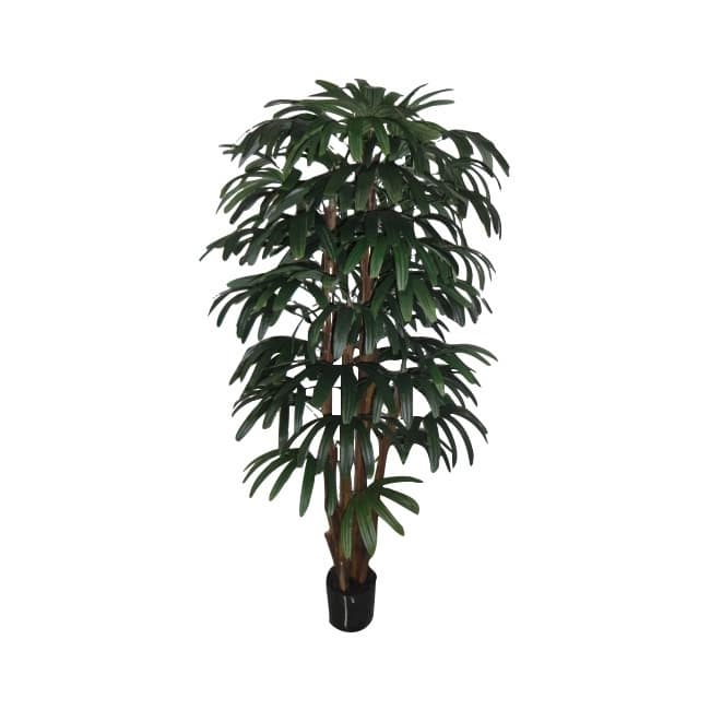 Sage & Co 5-foot Tall Potted Raphis Palm Tree Decorative Silk Plant