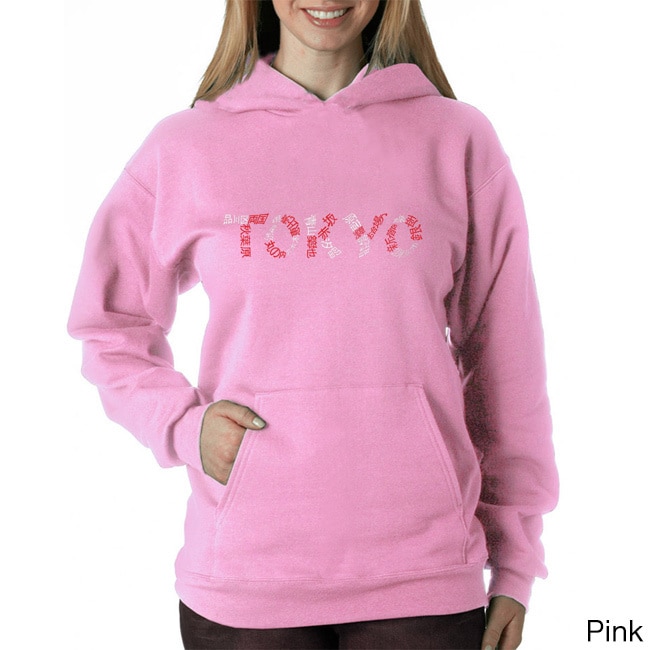 Los Angeles Pop Art Los Angeles Pop Art Womens Tokyo Cities Sweatshirt Pink Size XL (16)