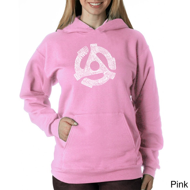 Los Angeles Pop Art Los Angeles Pop Art Womens Record Adapter Sweatshirt Pink Size XL (16)