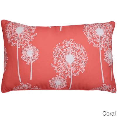 Dandelion Glitter Printed 12x20-inch Feather Fill Throw Pillow