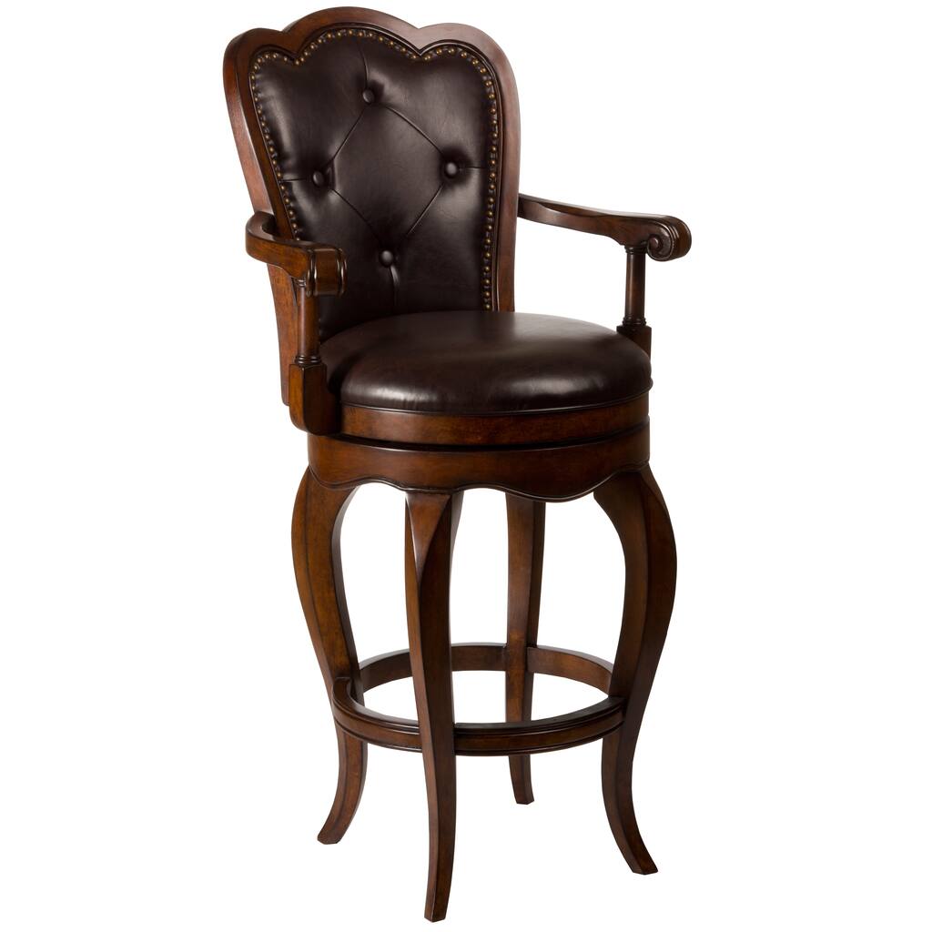 Hillsdale Furniture Eastwind Wood Swivel Stool, Dark Cherry